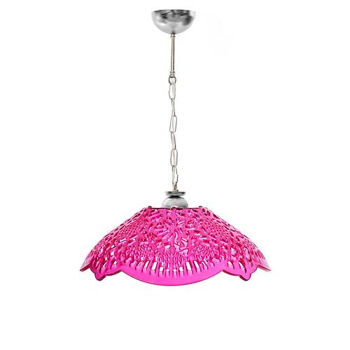 Pembe Akrilik Avize Modern Dekoratif Ayd�nlatma 35x35x12 cm