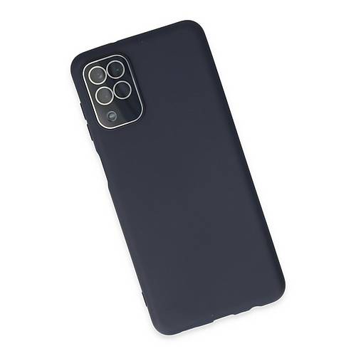 Galaxy A22 K�l�f Lansman Glass Kapak - Lacivert