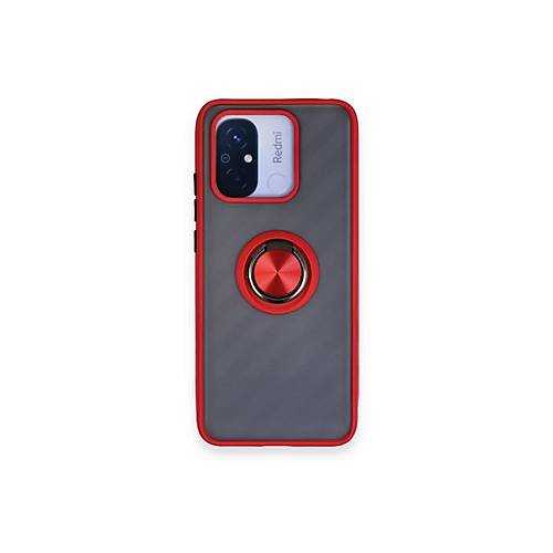 Redmi 12C K�l�f Montreal Y�z�kl� Silikon Kapak - K�rm�z�