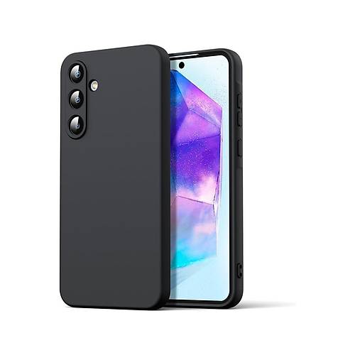 Galaxy A16 5G K�l�f Nano i�i Kadife Silikon - Siyah