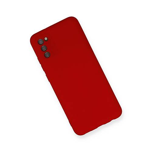 Galaxy A03S K�l�f Nano i�i Kadife Silikon - K�rm�z�