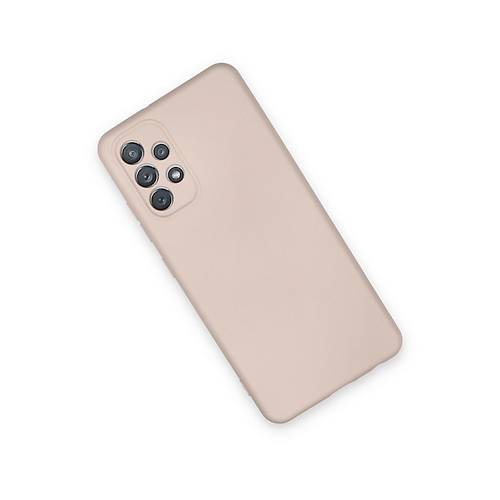 Galaxy A72 K�l�f Nano i�i Kadife Silikon - Pudra