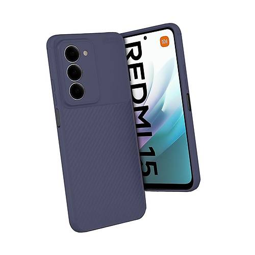 Redmi 15 4G Auto Focus Karbon Kapak - Lacivert