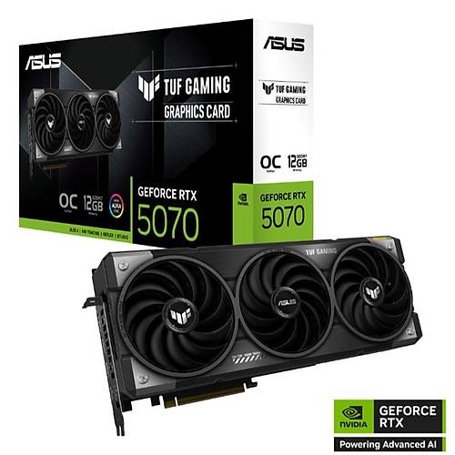 ASUS GEFORCE TUF-RTX5070-O12G-GAMING 12GB GDDR7 192BIT 2XHDMI 3XDP EKRAN KARTI