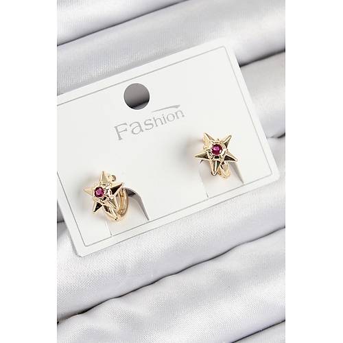 Pirin� Zirkon Ta�l� Y�ld�z Model Gold Renk �ocuk K�pe