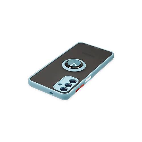 Galaxy A04S K�l�f Montreal Y�z�kl� Silikon Kapak - Buz Mavi