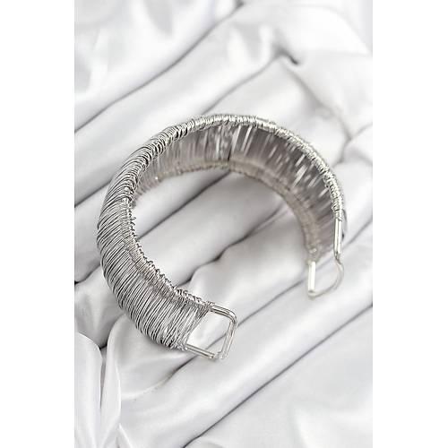 Pirin� Tel Sarma Model G�m�� Renk Kad�n Bileklilk