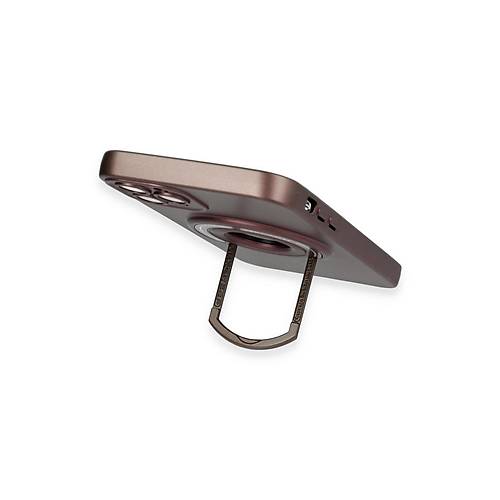 iPhone 12 Pro K�l�f Lukka Magneticsafe Kapak - Kahverengi