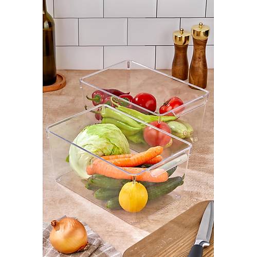 2'li Battal Boy Kapaks�z Dolap ��i Organizeri & K�r�lmaz D�zenleyici Kutu (9Lt)