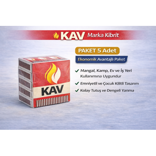 KAV Marka Kibrit Emniyetli �ocuk Kilitli 5 Adet