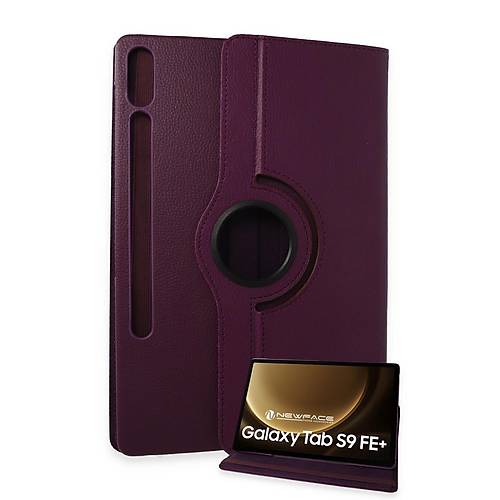 Galaxy X610 Tab S9 FE Plus 12.4 K�l�f 360 Tablet Deri K�l�f - M�rd�m