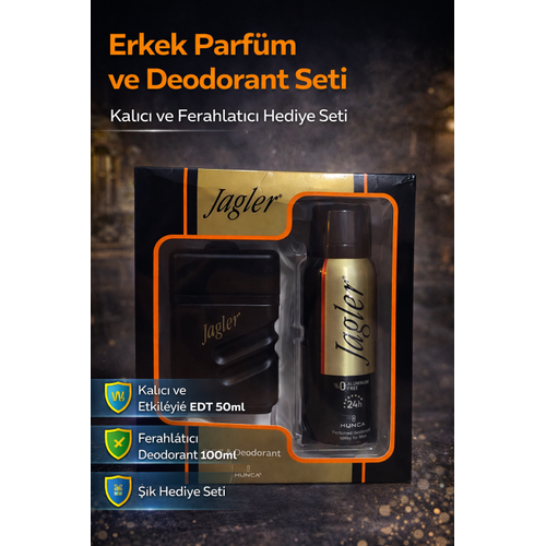 Erkek Parf�m Seti EDT 50 ml ve Deodorant 100 ml Kal�c� Koku Hediye Seti