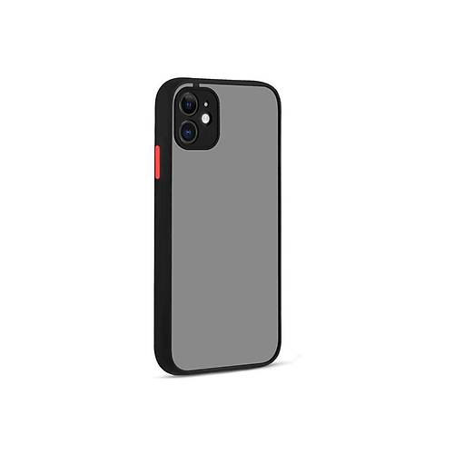 iPhone 12 K�l�f Montreal Silikon Kapak - Siyah