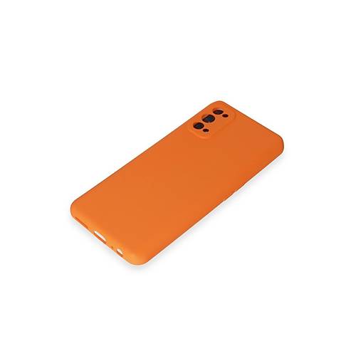 Realme 7 Pro K�l�f Nano i�i Kadife Silikon - Turuncu