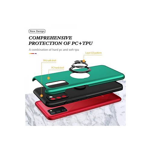Galaxy A02S K�l�f Elit Y�z�kl� Kapak - Ye�il