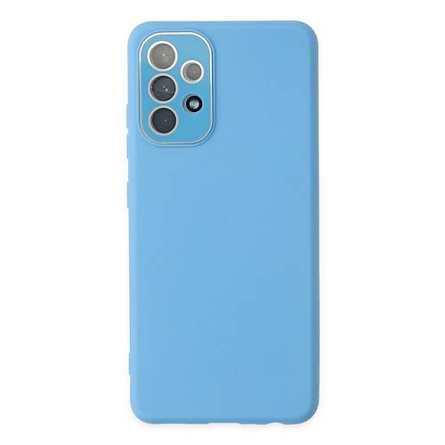 Galaxy A33 5G K�l�f Lansman Glass Kapak - Mavi