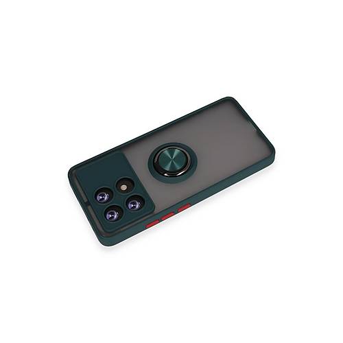 Poco X6 Pro K�l�f Montreal Y�z�kl� Silikon Kapak - Ye�il