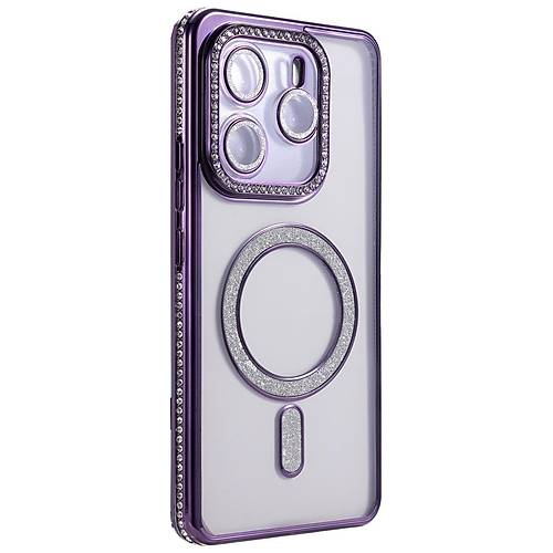Redmi Note 14 4G Joke Simli Magneticsafe K�l�f - Derin Mor