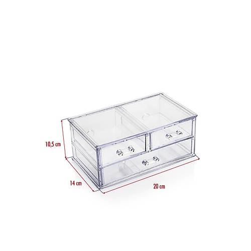 �effaf 3 �ekmeceli Kalemlik D�zenleyici Organizer 14�24�10 cm