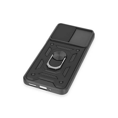 Redmi Note 12 5G K�l�f Pars Lens Y�z�kl� Silikon - Siyah
