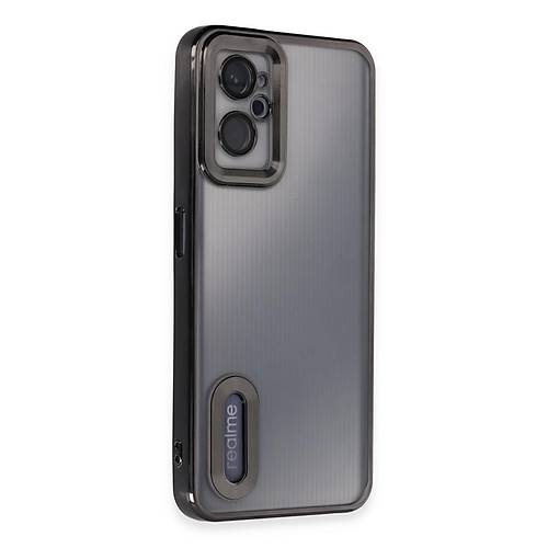 Realme 9i 4G K�l�f Slot Silikon - Siyah