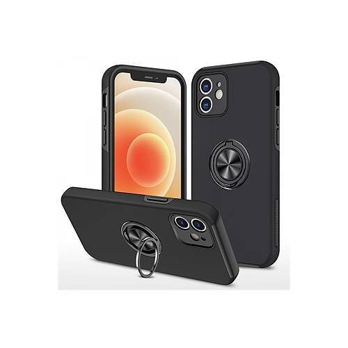 iPhone 12 Mini K�l�f Elit Y�z�kl� Kapak - Siyah
