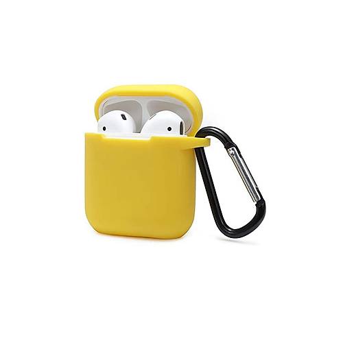 Airpods 2 (2.nesil) Sert Silikon K�l�f - Sar�