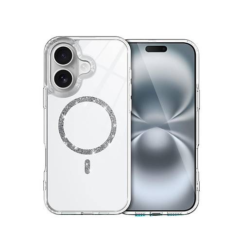 iPhone 17 Live Diamond Magsafe Kapak - �effaf