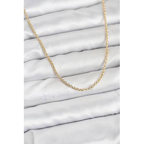 CM 14K Gold Renk Halka Model 60 cm Kad�n Kolye