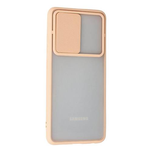 Galaxy A52 K�l�f Palm Buzlu Kamera S�rg�l� Silikon - Pembe