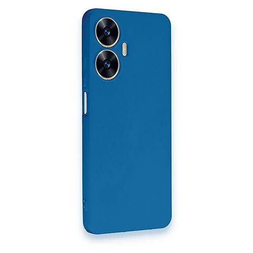 Realme C55 K�l�f First Silikon - Mavi