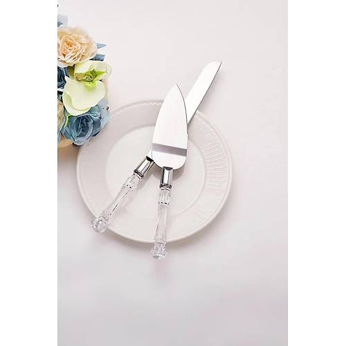 2�li Paslanmaz �elik Pasta Servis Seti Spatula B��ak Seti