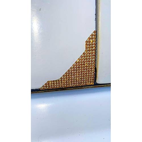 Kristal Ta�l� Araba Kap� K��e Koruyucu 2'li Alt�n