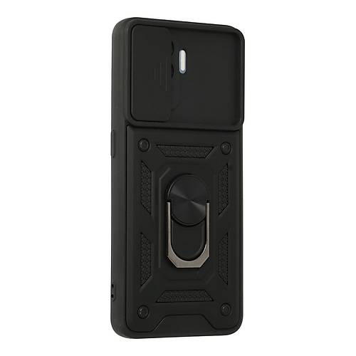 Reno 5 Lite K�l�f Pars Lens Y�z�kl� Silikon - Siyah