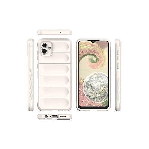 Galaxy A04 K�l�f Optimum Silikon - Krem