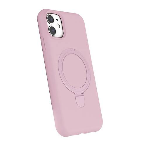 iPhone 11 Regal Magsafe Standl� Kapak - A��k Pembe