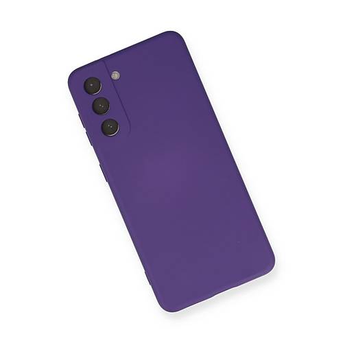 Galaxy S21 K�l�f Nano i�i Kadife Silikon - Mor