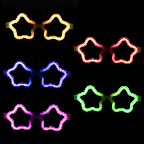 12 Adet Y�ld�z Glow G�zl�k � Glow Partisi ve Etkinlik ��in