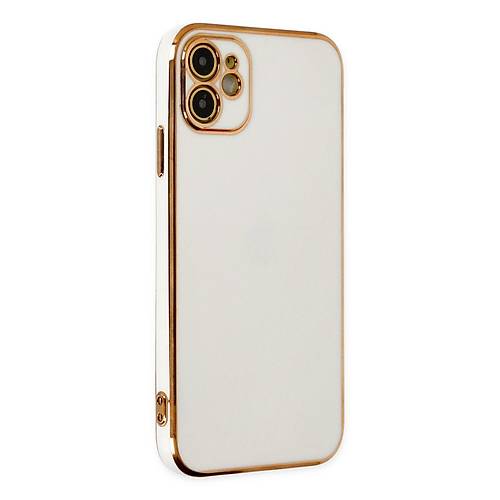 iPhone 12 K�l�f Volet Silikon - Beyaz
