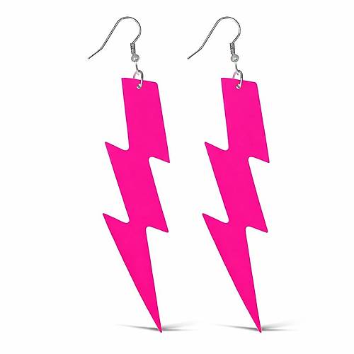 80�ler 90'lar Retro Neon Pembe �im�ek K�pe 10 cm