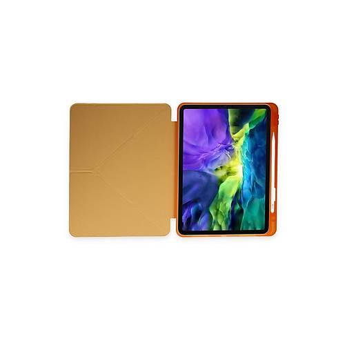 iPad 9.7 (2018) K�l�f Kalemlikli Mars Tablet K�l�f� - Sar�