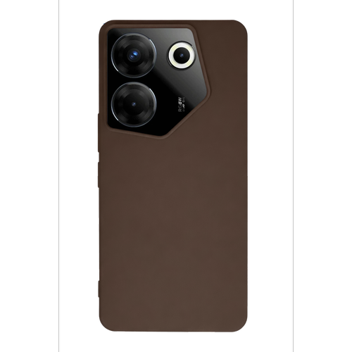 Camon 20 Pro 5G K�l�f First Silikon - Kahverengi