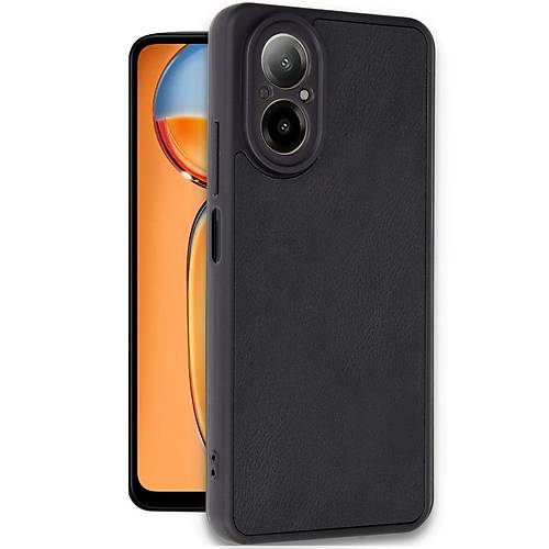 Realme 12 Lite K�l�f Aras Deri Kapak - Siyah