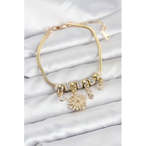 Kutup Y�ld�z� Model Charml� Gold Renk Kad�n Bileklik