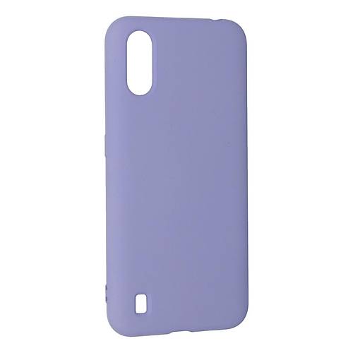 Galaxy A01 K�l�f Nano i�i Kadife Silikon - Lila