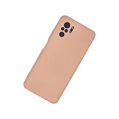 Redmi Note 10 K�l�f Nano i�i Kadife Silikon - Pudra