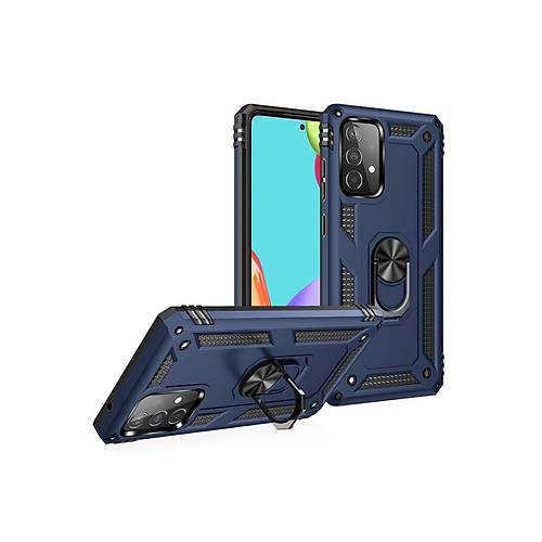 Galaxy A33 5G K�l�f Sofya Y�z�kl� Silikon Kapak - Lacivert