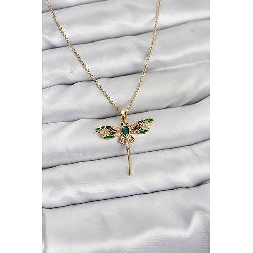 316L �elik Zincir Gold Renk Yusuf�uk Model Zirkon Ta�l� Kad�n Kolye