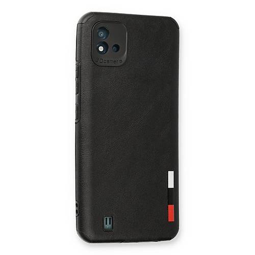 Realme C11 2021 K�l�f Loop Deri Silikon - Siyah