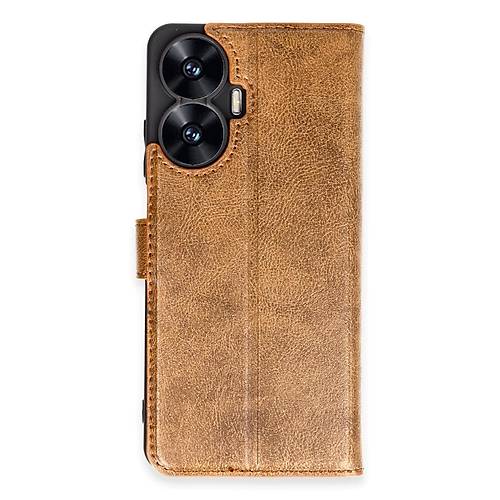 Realme C55 K�l�f Trend S Plus Kapakl� K�l�f - Taba